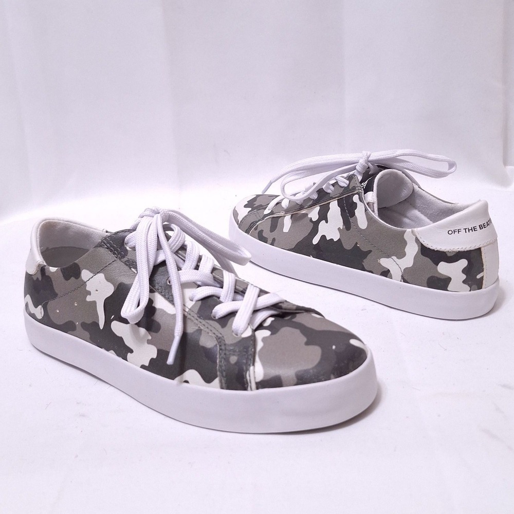 OTBT Court Camo Leather Sneakers Low Top‎ Lace Up Shoes Sz 6.5M Streetwear NIB